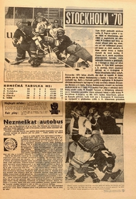 Československý sport: MS ve Stockholmu 1970