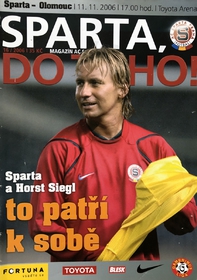 Program Sparta do toho: AC Sparta Praha - SK Sigma Olomouc (11.11.2006)