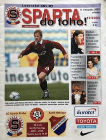 Program Sparta do toho: AC Sparta Praha - FC Baník Ostrava (8.11.2003)