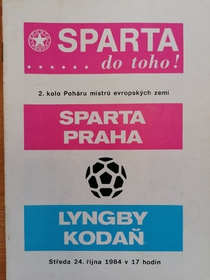 Zpravodaj Sparta Praha ČKD - Lyngby Kodaň (24.10.1984)