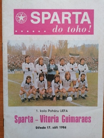 Zpravodaj Sparta Praha ČKD - Vitoria Guimaraes (17.9.1986)