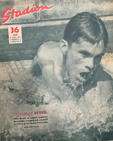 Stadión: Rekordman v plavání Vítězslav Svozil (36/1957)